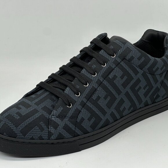 FENDI Mens FF Logo Tech Fabric Low Top Sneakers Trainers Shoes - Picture 5 of 14